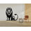Autocollants muraux lion, autocollant mural lion, art mural lion, animaux vinyle autocollant, lion sauvage, décor de chambre d'enfant, peintures pour animaux de compagnie sauvages 382R