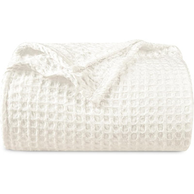 PHF Ultra Soft Waffle Weave Blanket- Washed Lightweight Breathablee Cozy Woven Blanket - Great for Couch Bed Sofa Home Car
