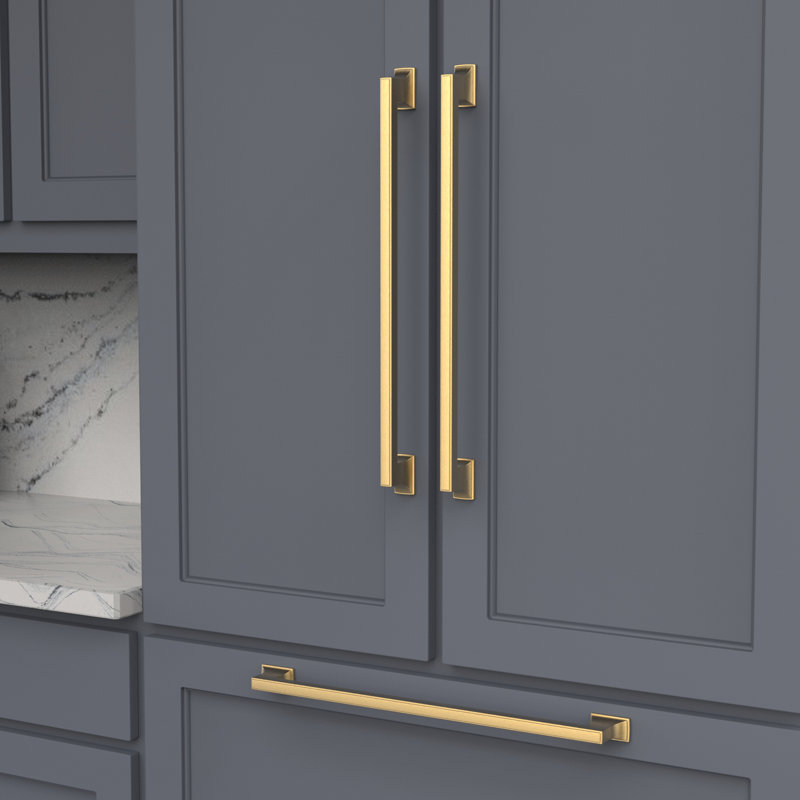 Brownstone Collection Appliance Pull - Cabinet Pull - Transitional Hardware for Drawers & Cabinets, Brushed Golden Brass, 18"
