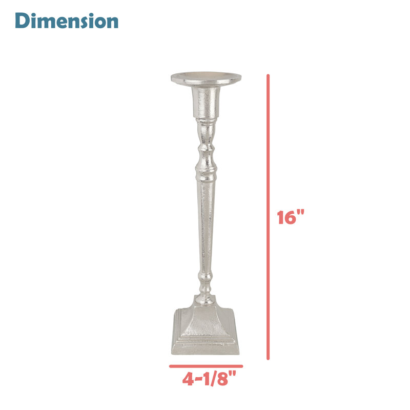 16'' H Aluminum Tabletop Candlestick