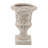 14X14x20.5" Ornate Magnesium Urn Planter With Distressed White Finish And Carved Details
