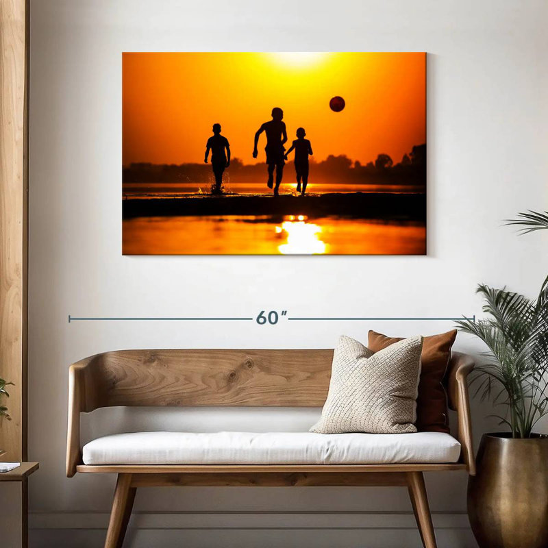 Coucher de soleil sur la plage de Sireci, H 30 po x l 45 po