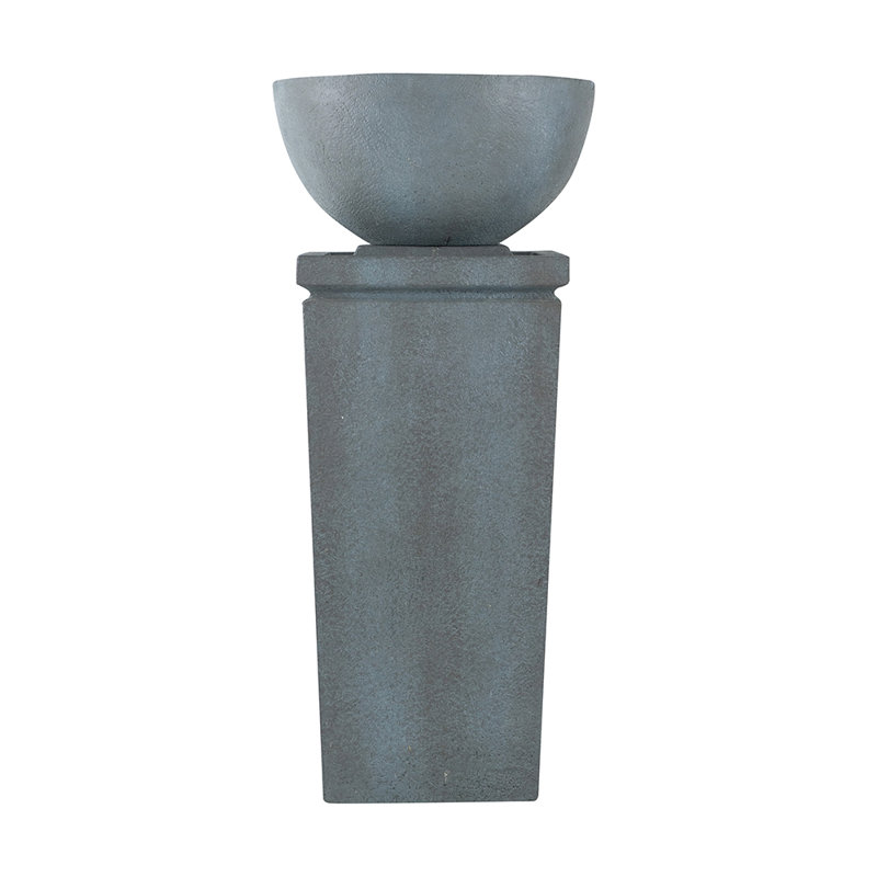 Duponta Handcrafted Outdoor Floor Fountain, 35.4" H x 16.3" W x 16.3" D