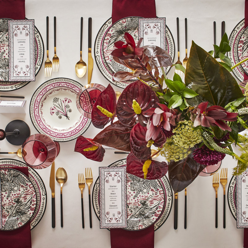 Marchesa Serengeti 12-Piece Dinnerware Set Porcelain