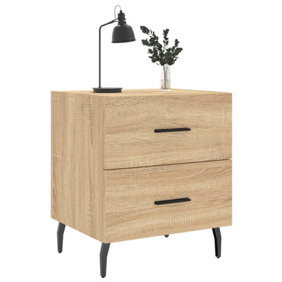 Roshawna 40cm W Iron Bedside Table