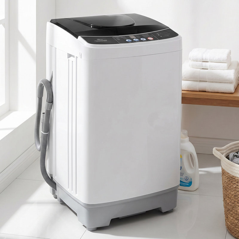 2.8 Cu.Ft Portable Washing Machine 20Lbs Portable Washer With Drain Pump, Compact Washer Machine With 10 Programs 8 Water Levels Compact Laundry Machine For Apartment, Home, Dorms, Rv