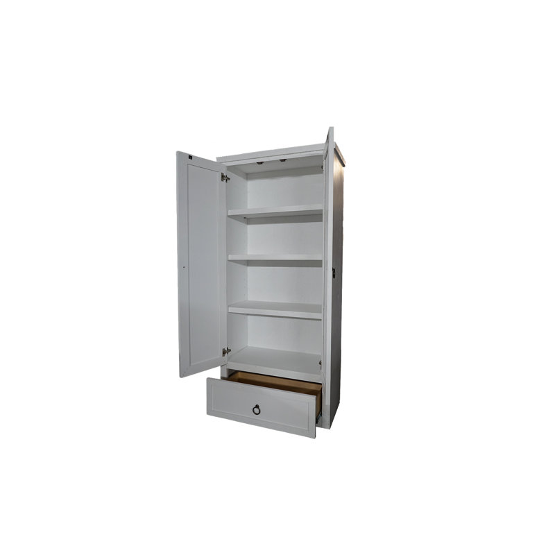 Garde-manger de 72 po Alexianna, Blanc brillant, H 72 po x l 38 po x P 17 po