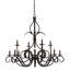 Lustre empire de style bougie à 12 lumières Montmorenci