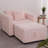 44.9" Pink Modular - Extremely Comfortable & Stylish. Solid Wood Frame Microfiber Upholstery. Detachable Cushions For Easy Cleaning. Hydraulic Lift Storage. Modern Style Home. 2 Metal Look Bedroom-1422902402