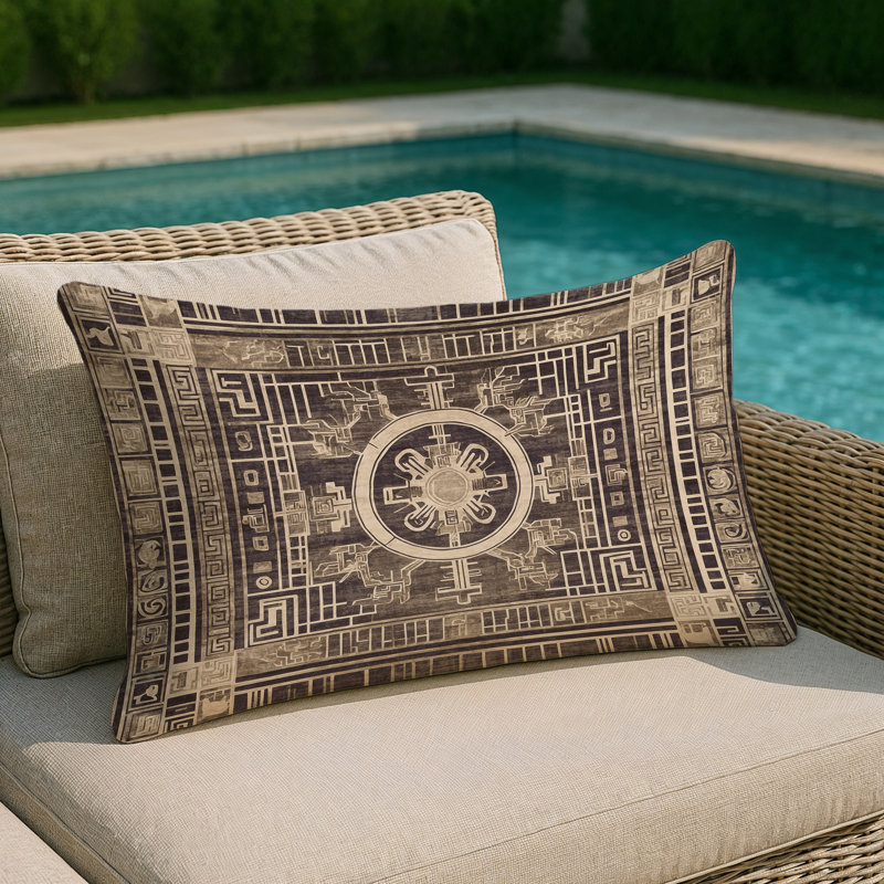 Acropolis Echo Indoor And Outdoor Throw Pillow, Rectangle 14"H x 20"W