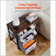 Classeur mobile en métal avec 3 tiroirs en tissu et 2 tablettes ouvertes pour un rangement organisé et un accès facile-1851931315