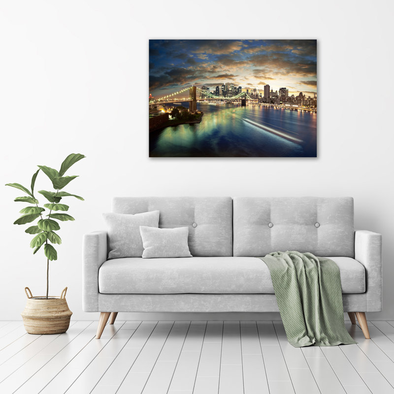 Manhattan New York - No Frame Print on Glass