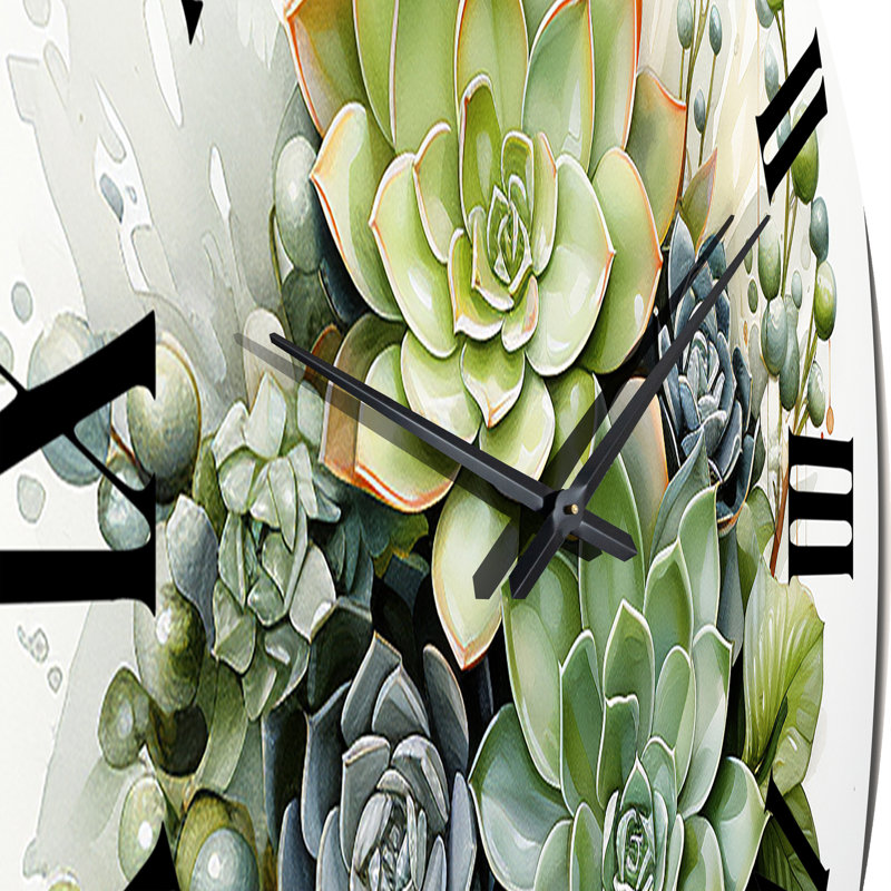 Charlanne - Horloge murale florale, Grand