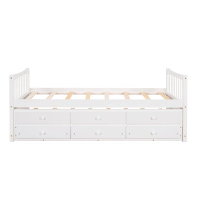 Daybed With Trundle And Drawers, Twin Size