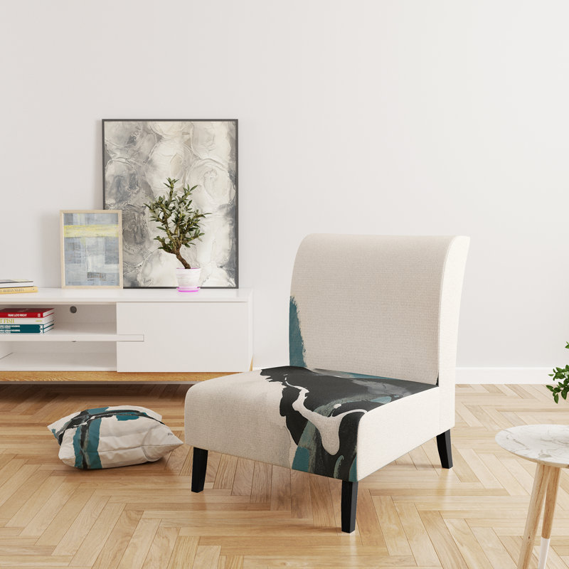 Fauteuil de chambre rembourré Glam Cerulean I