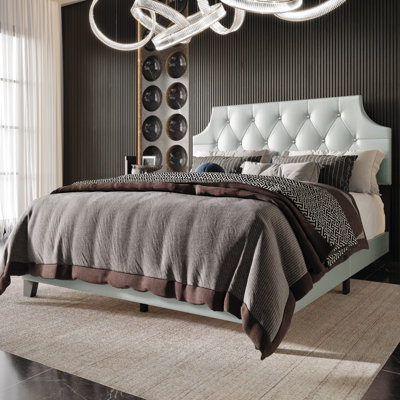 Mekelle Vegan Leather Platform Bed
