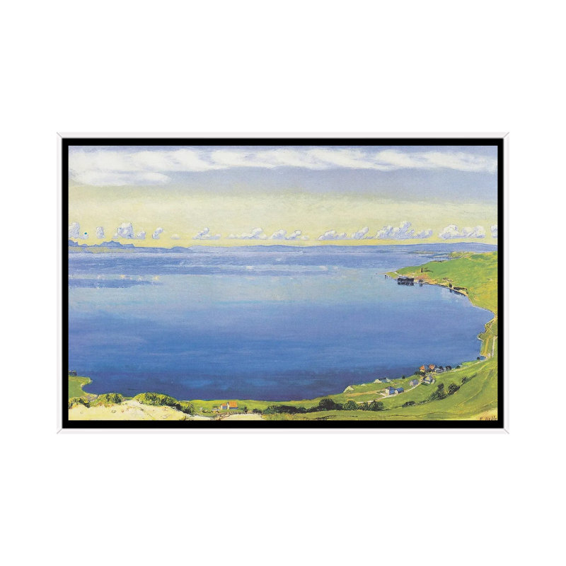 Lac Léman vu de Chexbres - 1904 - Reproduction d'art mural - Toile encadrée, 60 po x 40 po, Toile avec cadre, White