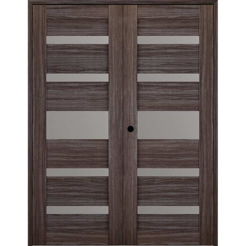 Porte française Gina, Chêne gris, 47,75 po x 79,37 po, À droite