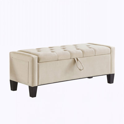 Upholstered Entryway Bench with Seating for Bedroom, Living Room