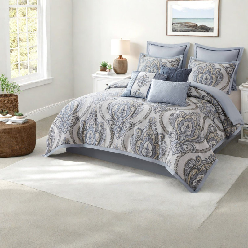 Damask Comforter Set