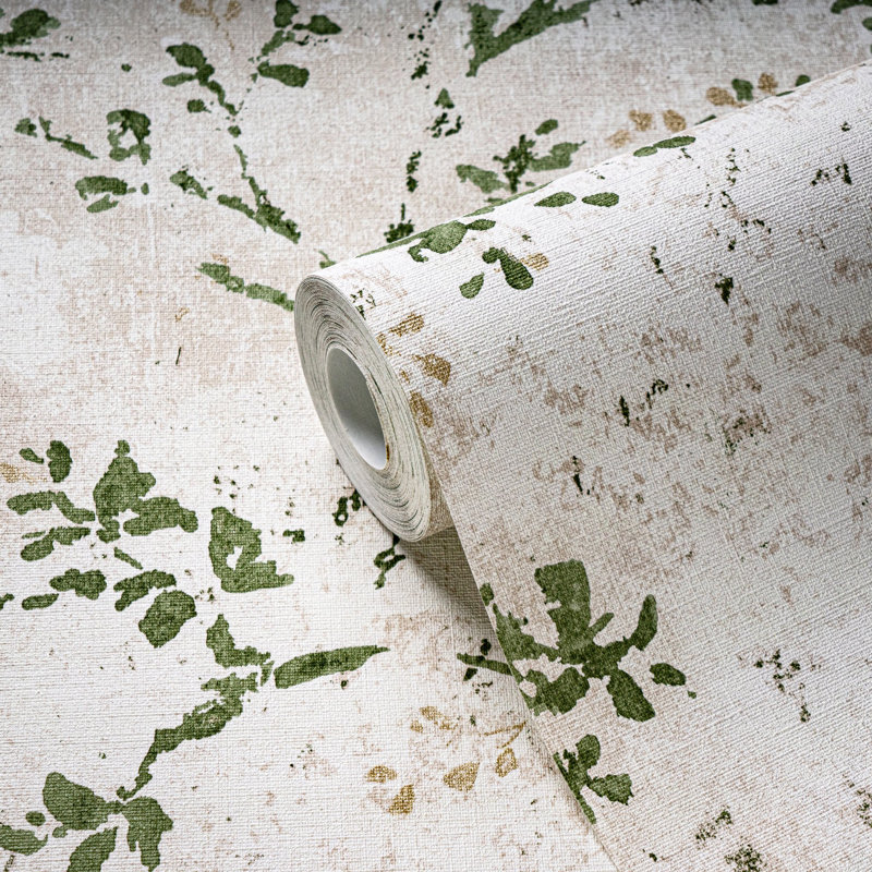 Rahnuma 10.05m x 53cm Glitter Double Roll, Cream Rustic