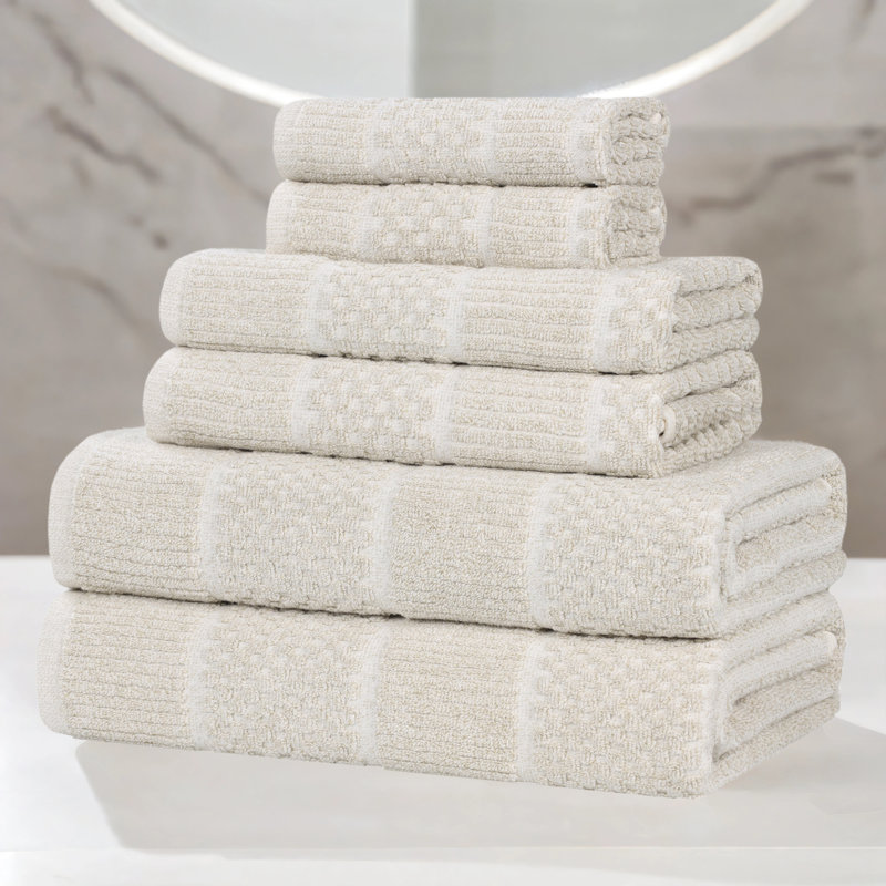 Ensemble de serviettes 6 pièces Superior, Beige