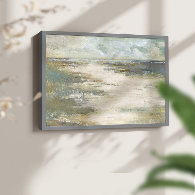 Misty Coast - reproduction encadrée - réarmable, Gris, H 22 po x l 28 po