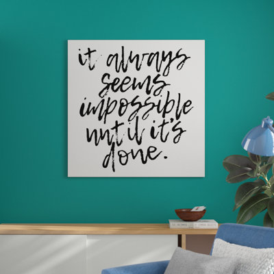 Reproduction d’art sur toile « it always is impossible II » par Marmont Hill