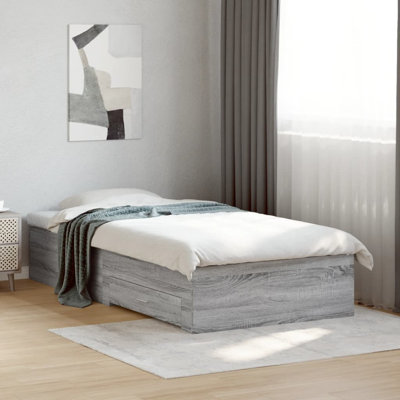 Vidaxl Bed Frame With Drawers Engineered Wood