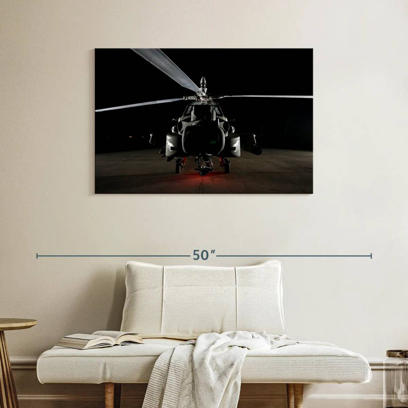 Hélicoptère militaire Mehar Apache, H 26 po x l 39 po