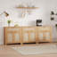 Buffet 34 po avec rangement, crédence en bois avec tablettes réglables-1489144298