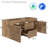 48" Wall Mounted Double Sink Bathroom Vanity Base Only, Sink not Included