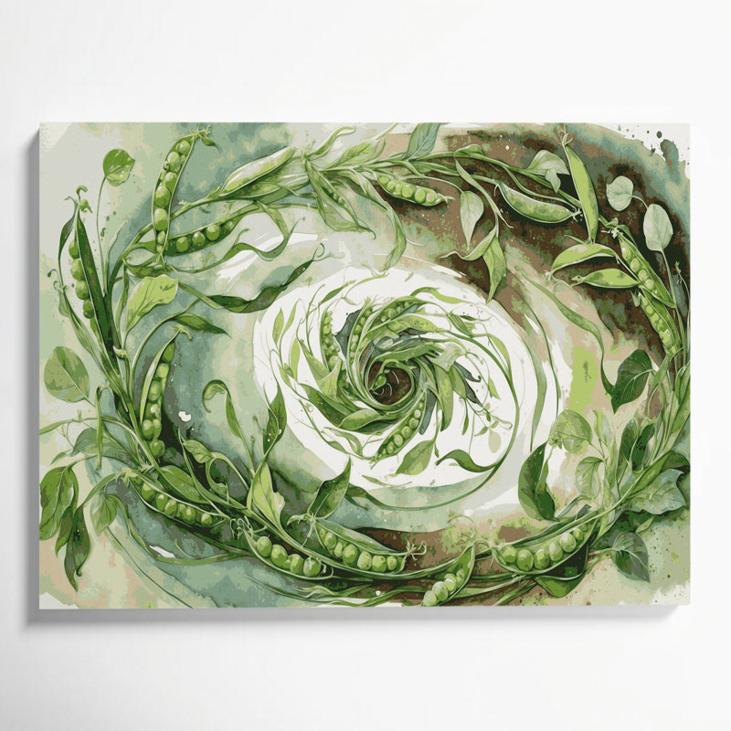 Art mural sur toile beige "Légumes", H 11 po x l 14 po