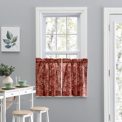 Sanita Floral Cotton Tailored 56" Cafe Curtain