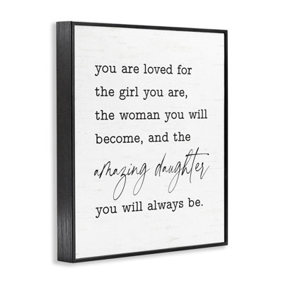 «Amazing Daughter Sentiment», estampe numérique encadrée bh-807