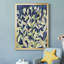 Indigo Blooming Night I, toile encadrée de qualité supérieure - prête à être accrochée-536801046-536801040