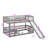 Low Bunk Beds, Kids Bunk Bed With Slide, Fence And Ladder, Wood Toddler Bunk Beds-1180852494-1189953101