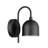 2-Pack Battery-Operated LED Wall Sconce Matte Black with Metal Shade