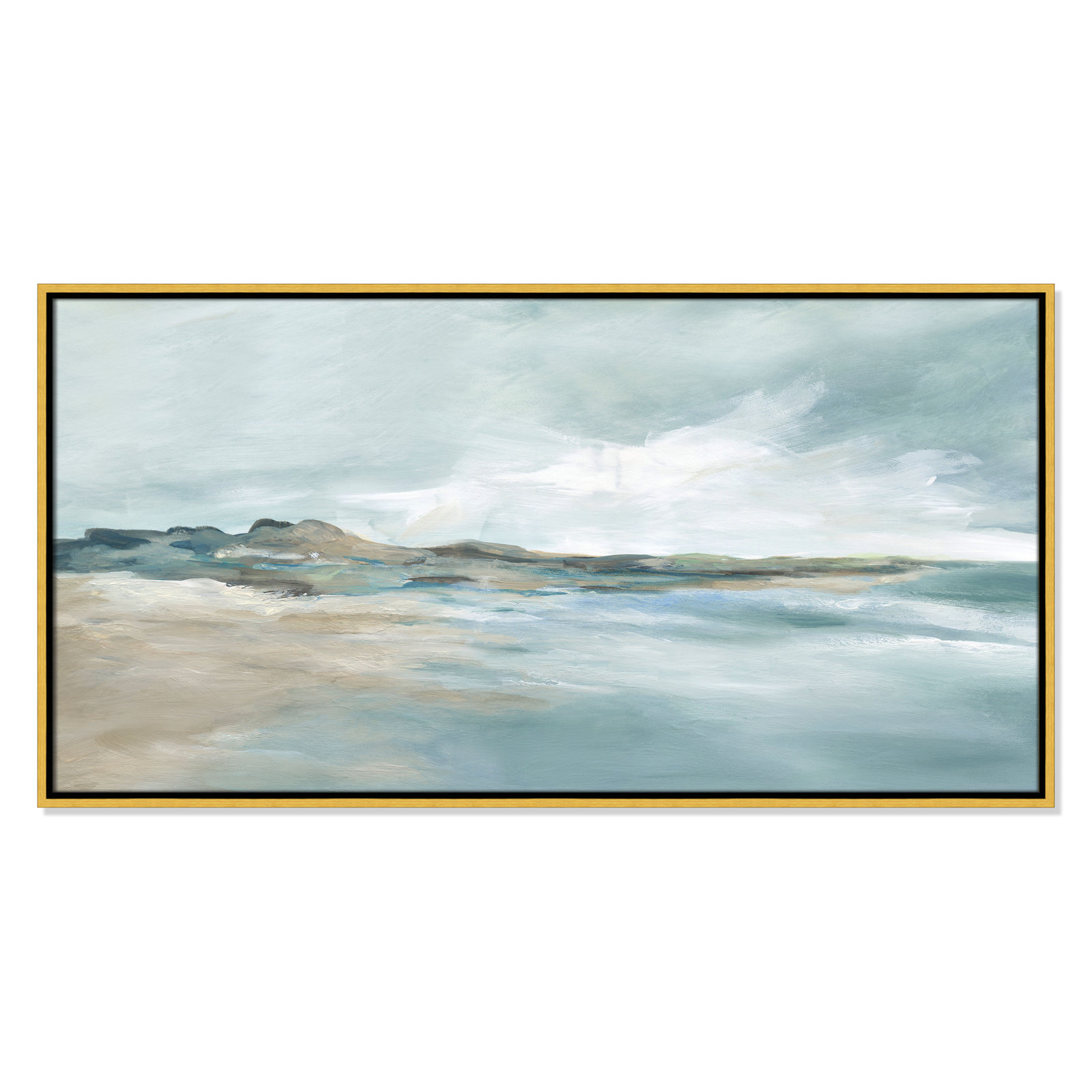 Sandpoint Print by Carol Robinson, 21.5" H x 41.5" W, Gold