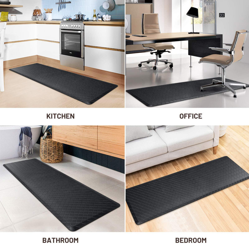 Tapis confort anti-fatigue et imperméable, Noir