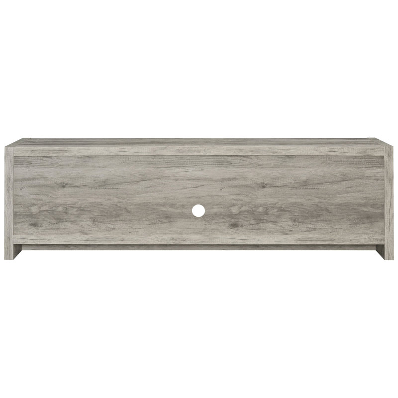 71 - Inch Tv Stand In Conifer Grey Driftwood Finish, Two Door Design And Construction Stand, Ideal For Organizing Remotes Cords Living Areas