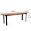 Banc de style industriel moderne en bois de manguier et en fer, durable, 52,53 X 13,77 17,77, brun