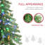 Arbre de Noël artificiel de 6 pi avec 6 branches de pin, 442 branches, 175 lumières DEL chaudes et colorées, base en acier