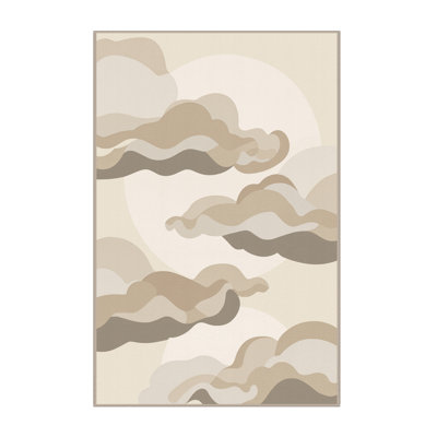 Tapis beige moelleux moelleux Adlai