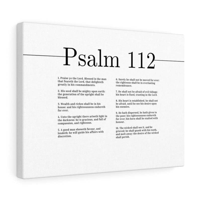 Everlasting Remembrance Psalm 112 1 Piece Wrapped Canvas Wall Art, 61cm H x 76cm W