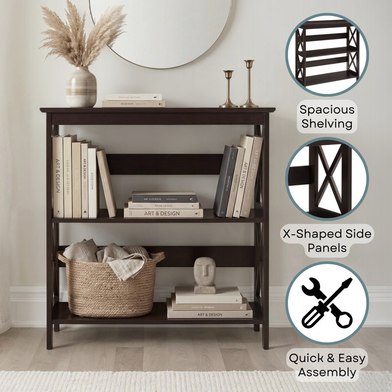 Darek Etagere Bookcase, Espresso