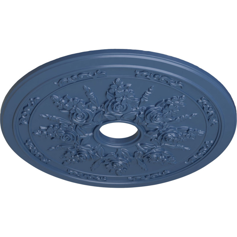 Médaillon de plafond floral Endurathane, DE 23 1/2 po x P 2 3/4 po, apprêté, Americana