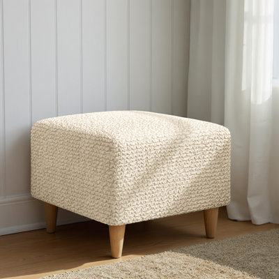 Stretchy Slipcover for Ottoman - Easy to Clean & Durable - Comfort Collection