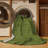 Machine Washable Solid Green Area Rug-1070425717