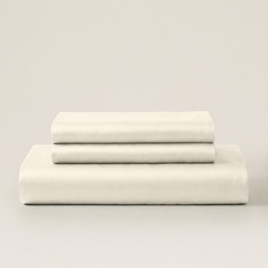 100% Cotton Sateen 460 Thread Count 3-Piece Duvet Cover Set